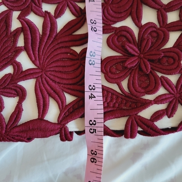 J. Crew Collection Burgundy Floral Dress - Picture 16 of 16